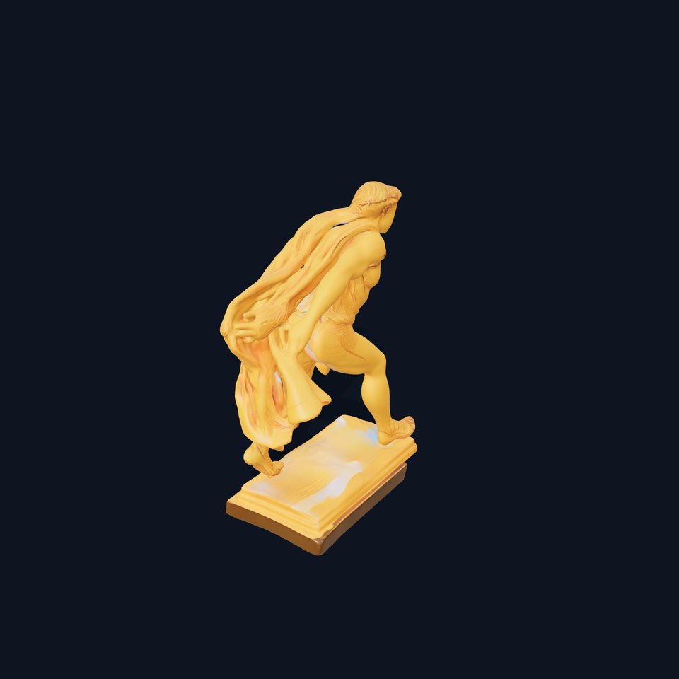 Golden Athlete Statue Model Pack